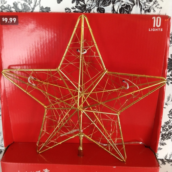 Gold Twinkling Star Tree Topper LED Lights New - Picture 3 of 3